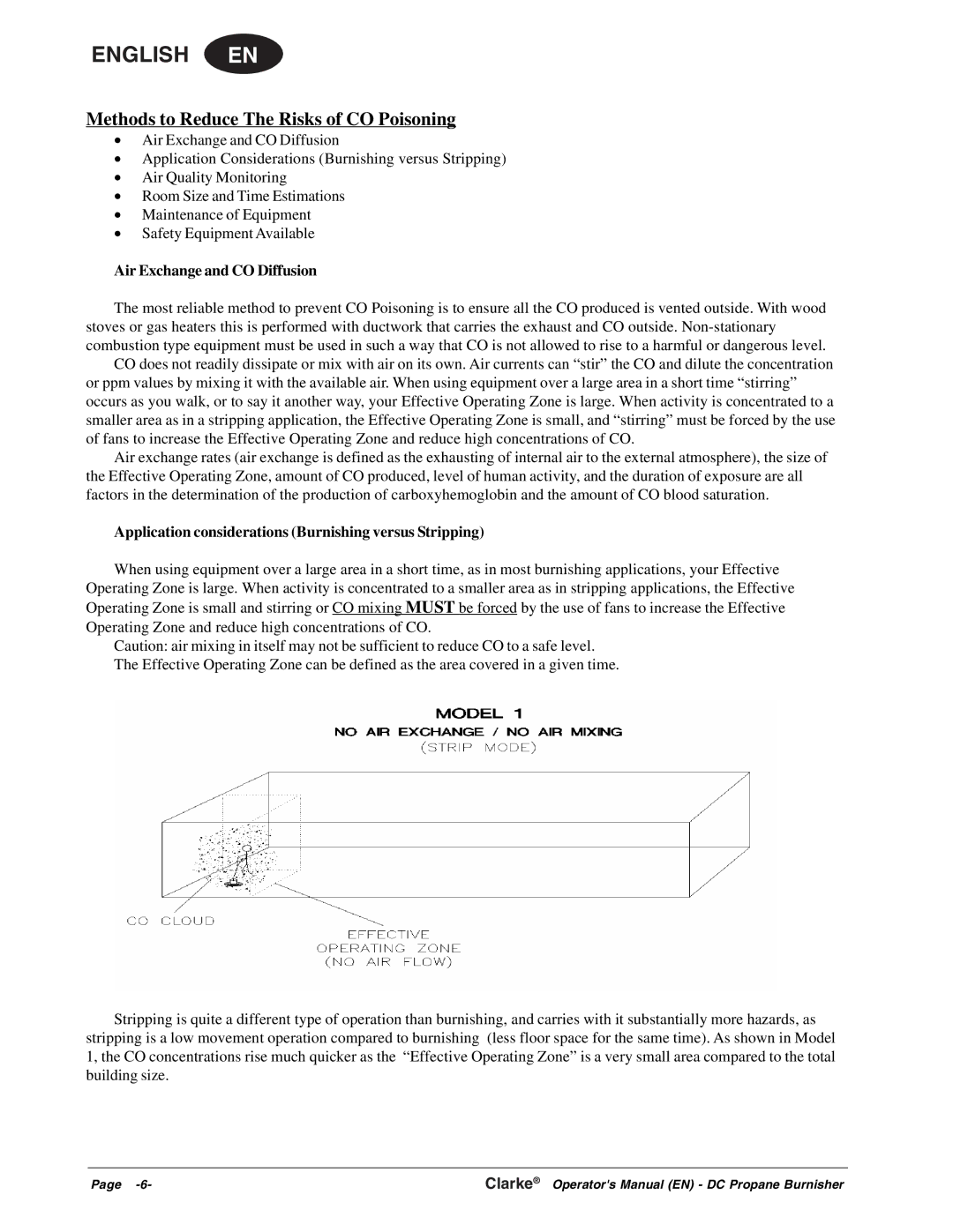 Clarke Propane Floor Burnisher manuel dutilisation Methods to Reduce The Risks of CO Poisoning 