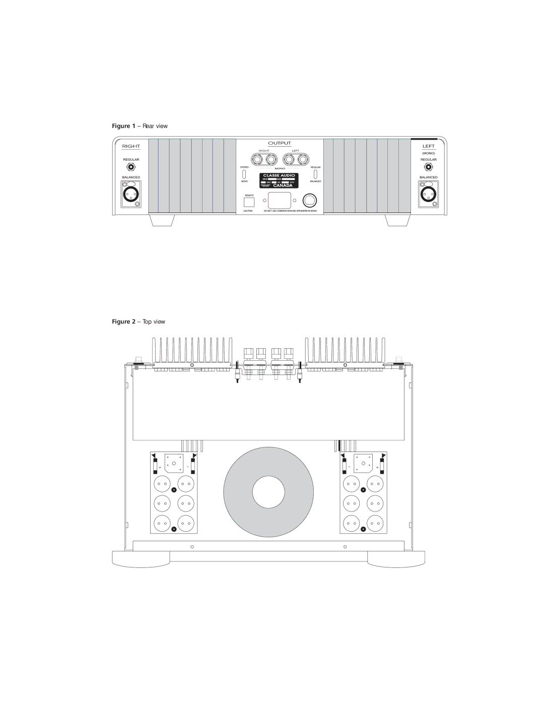 Classe Audio CA-101 owner manual Rear view 