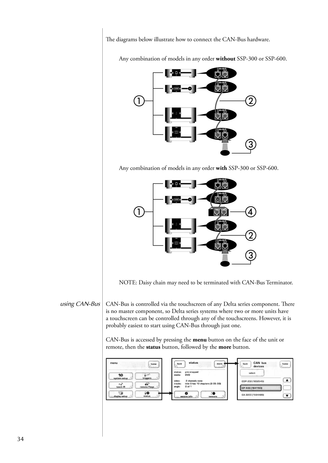 Classe Audio CAP-2100 owner manual Using CAN-Bus 