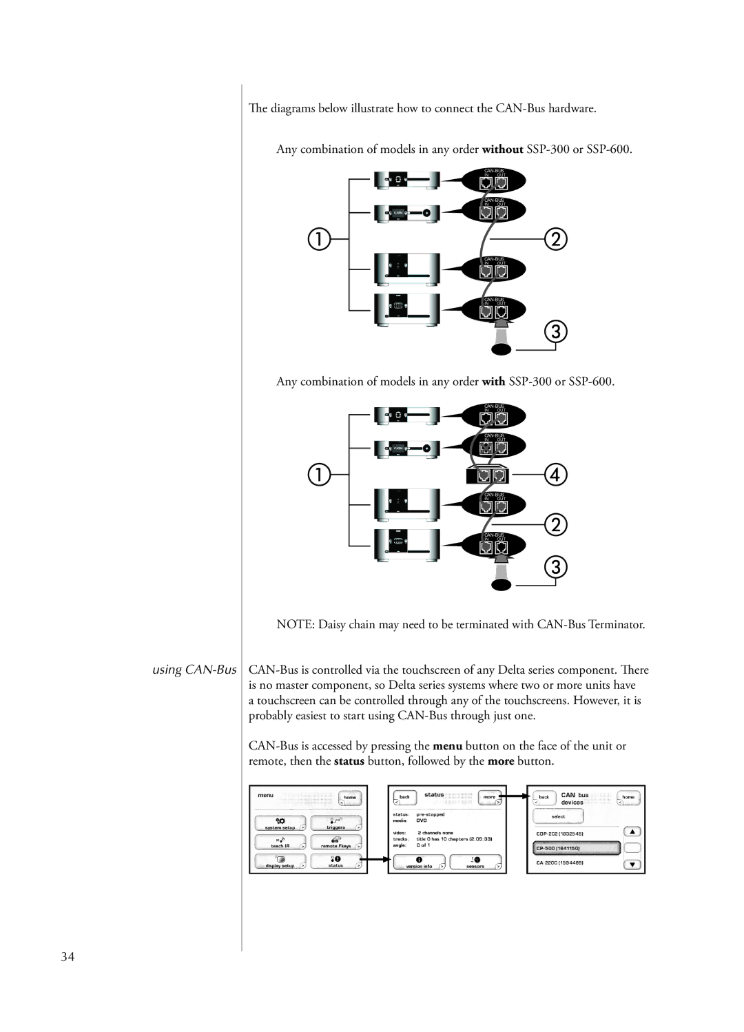 Classe Audio CAP-2100 owner manual Using CAN-Bus 