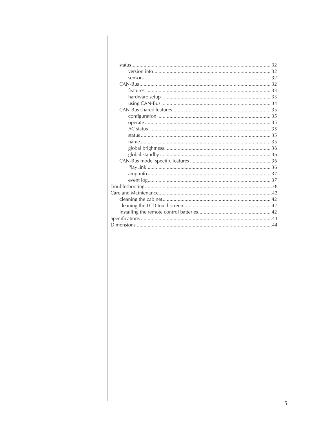 Classe Audio CAP-2100 owner manual Version info Sensors 