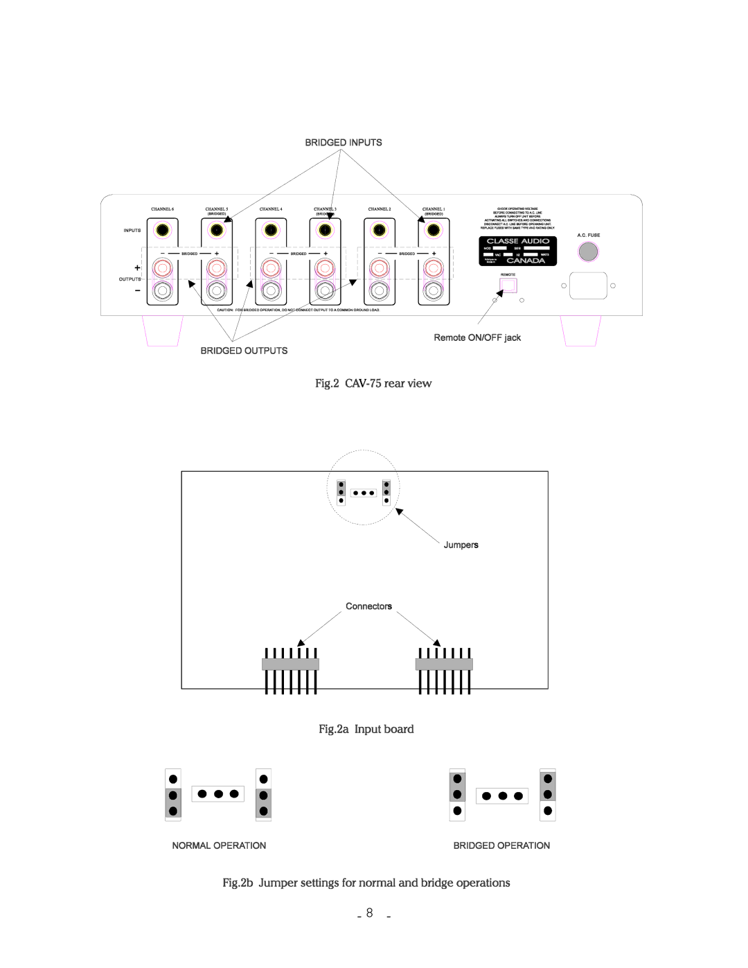 Classe Audio CAV-75 owner manual 