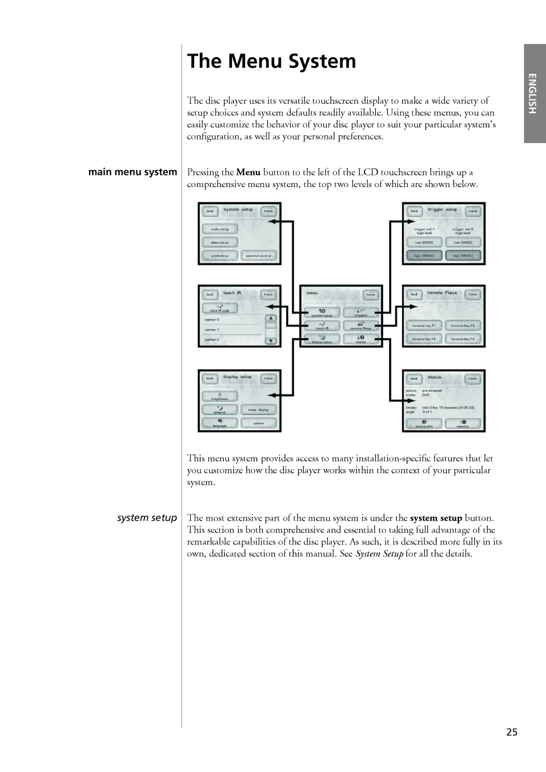 Classe Audio CDP-102 owner manual Menu System 