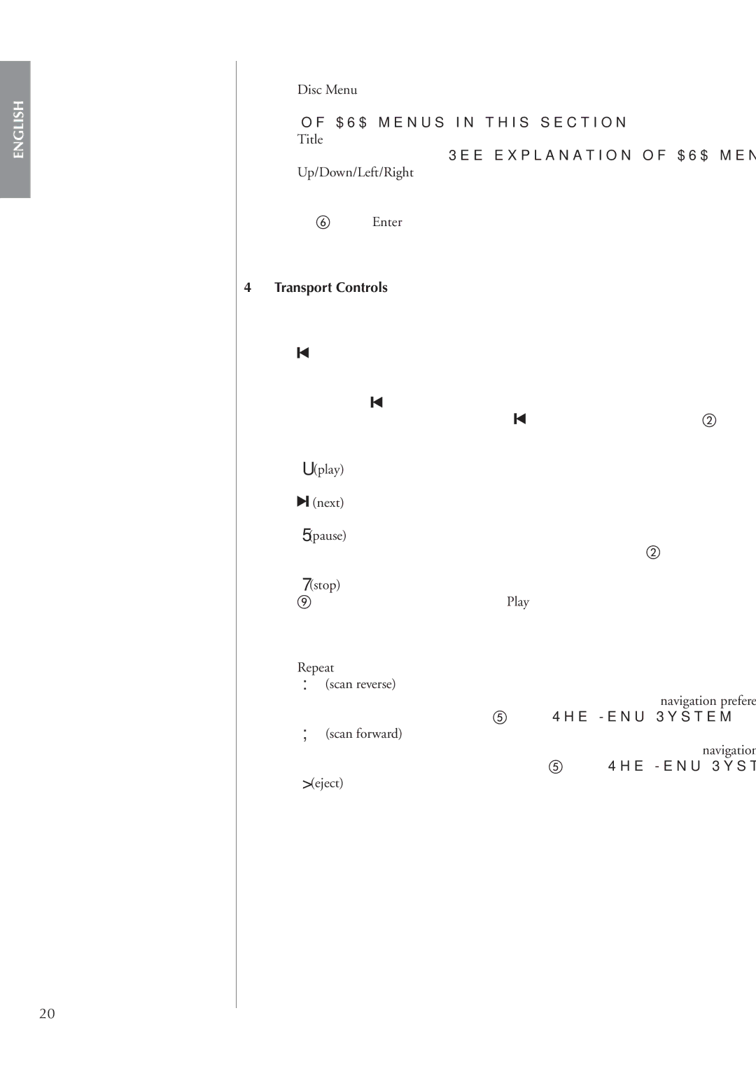 Classe Audio CDP-202 owner manual Transport Controls 