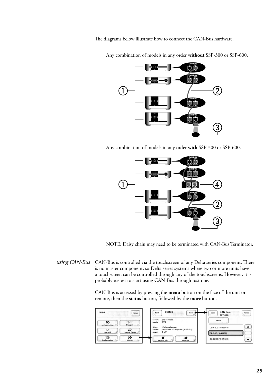 Classe Audio CDT-300 owner manual Using CAN-Bus 