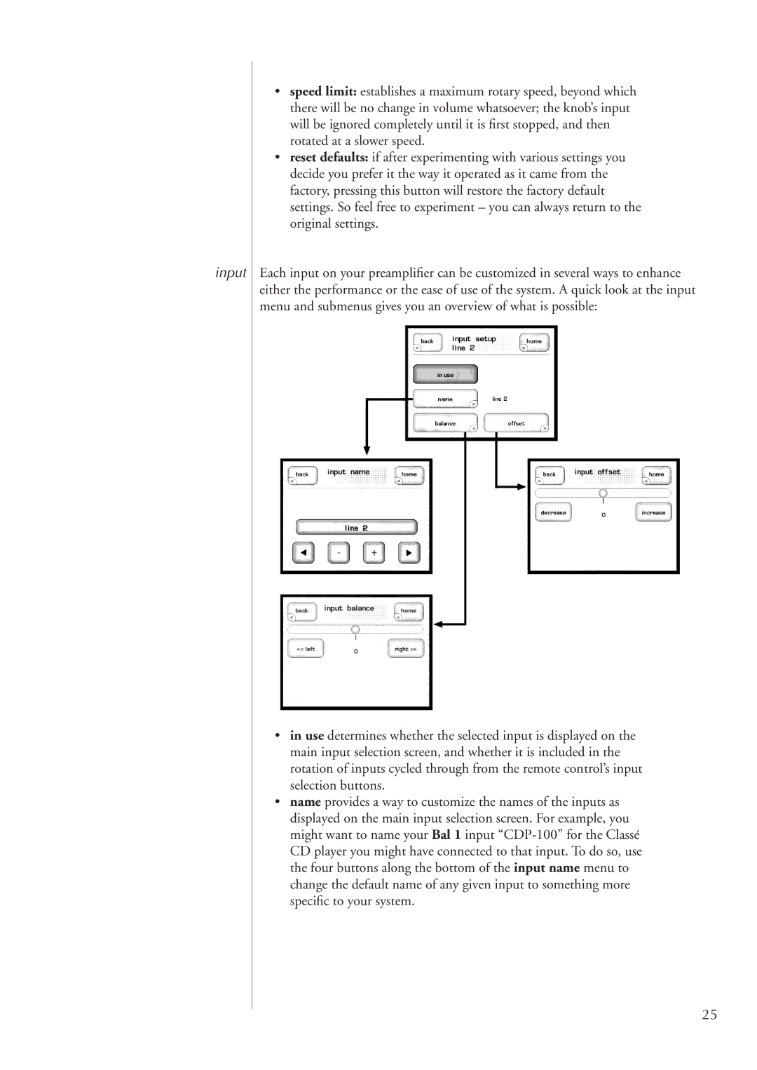 Classe Audio CP-500 owner manual Input 