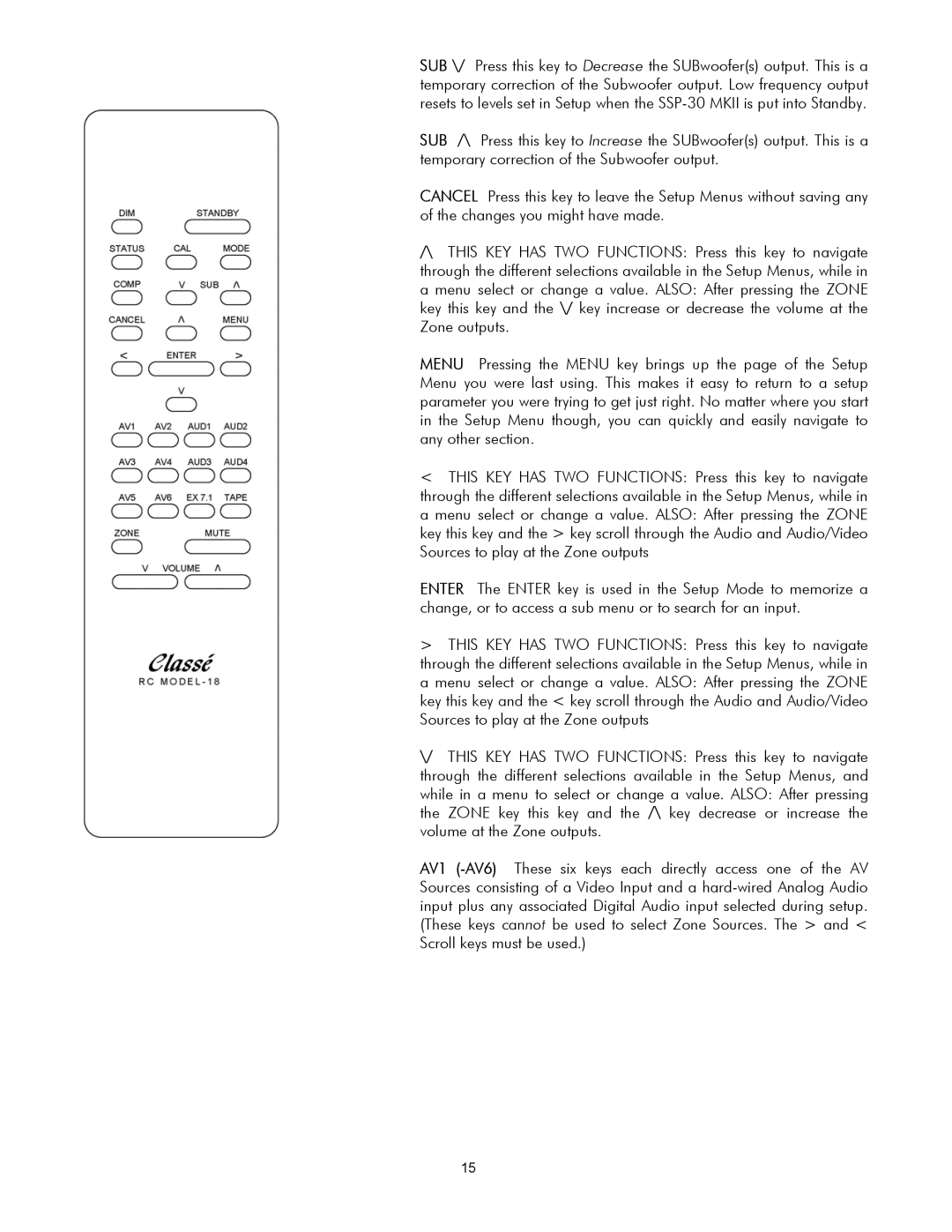 Classe Audio SSP-30 MKII owner manual 