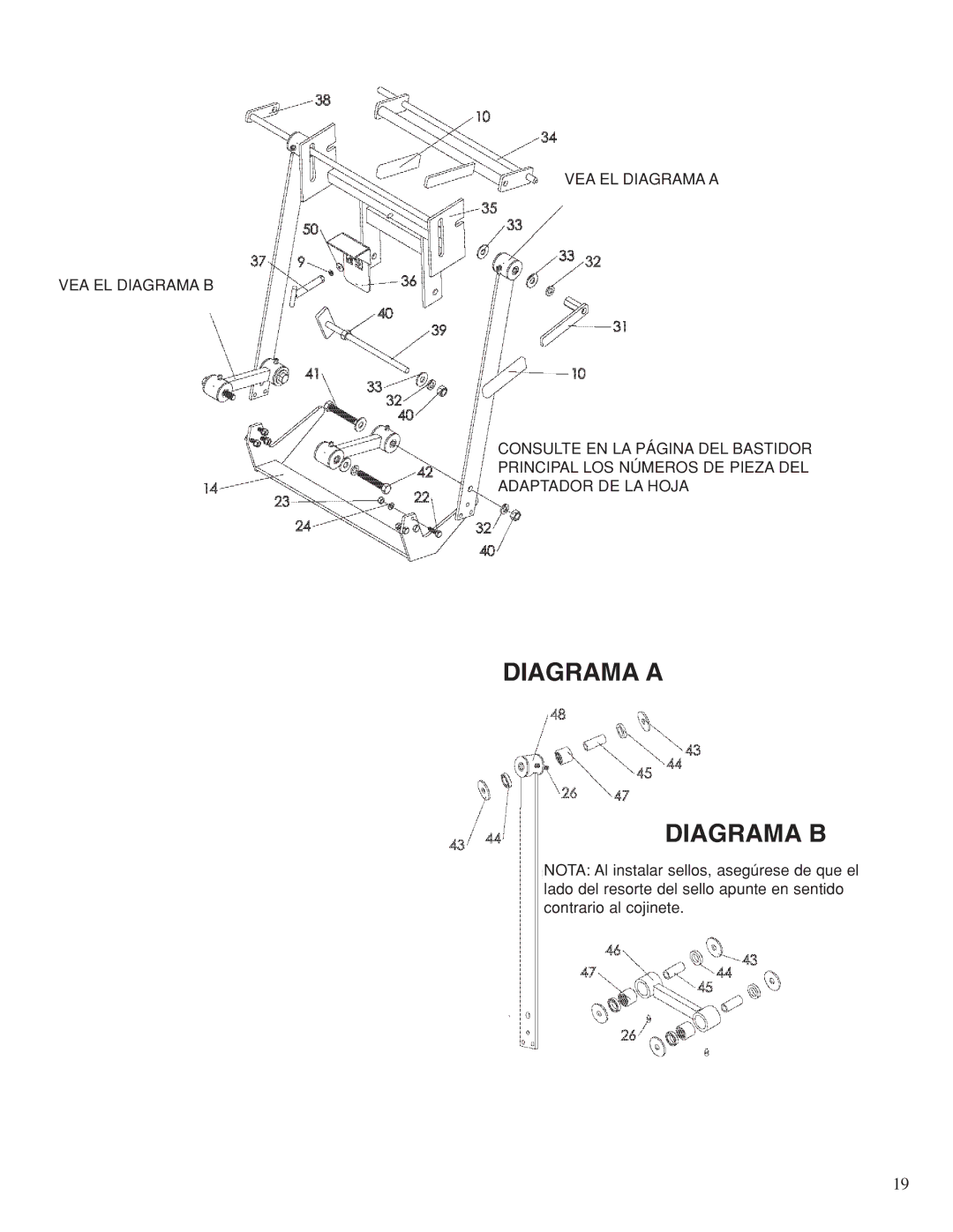 Classen SC-20/5.5, SC-12/5.5, SC-16/5.5, SC-12/8.0, SC-20/8.0, SC-18/8.0, SC-18/5.5 manual Diagrama a Diagrama B 