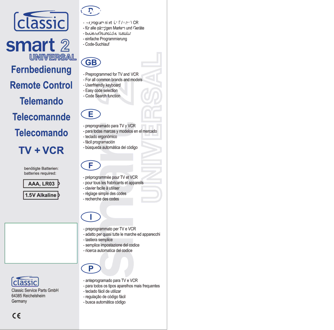 Classic Electronics LR03/AAA manual B.V 