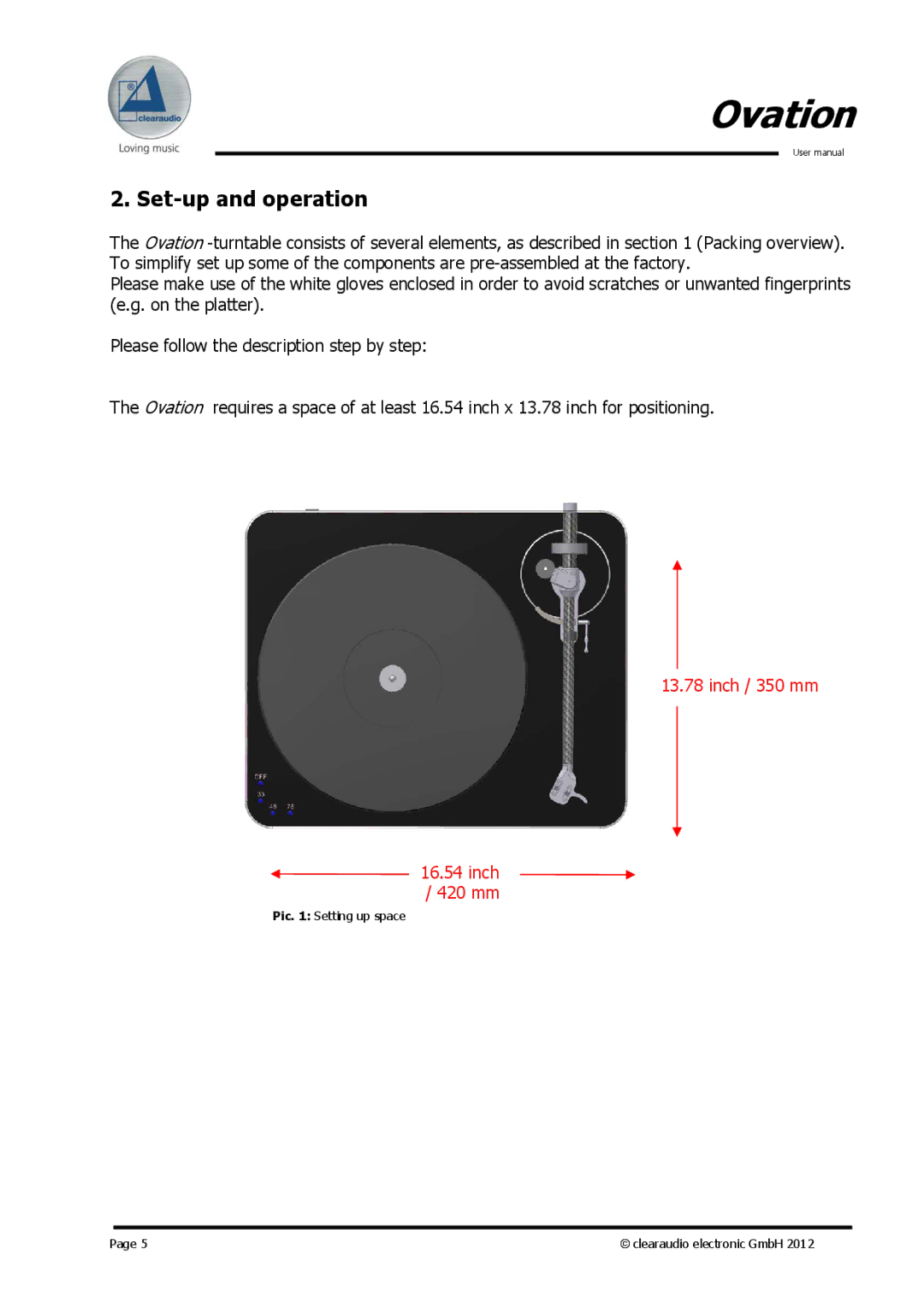 Clearaudio Version-1.4_12_03_08_E user manual Set-up and operation 