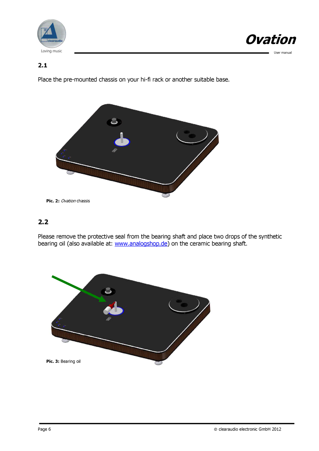 Clearaudio Version-1.4_12_03_08_E user manual Pic Ovation chassis 