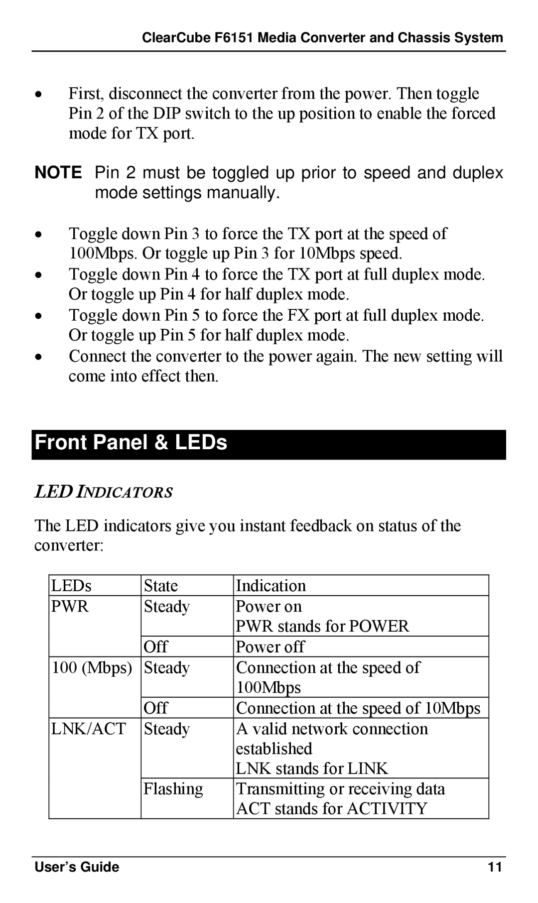 ClearCube F6151 manual Front Panel & LEDs, Pwr 