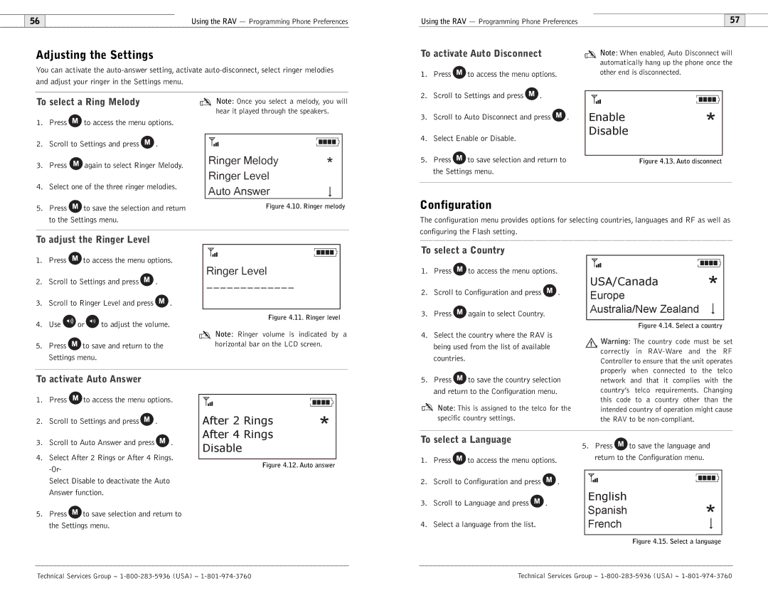 ClearOne comm 900, 600 user manual Adjusting the Settings, Configuration 