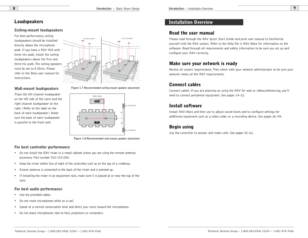 ClearOne comm 900, 600 user manual Installation Overview 