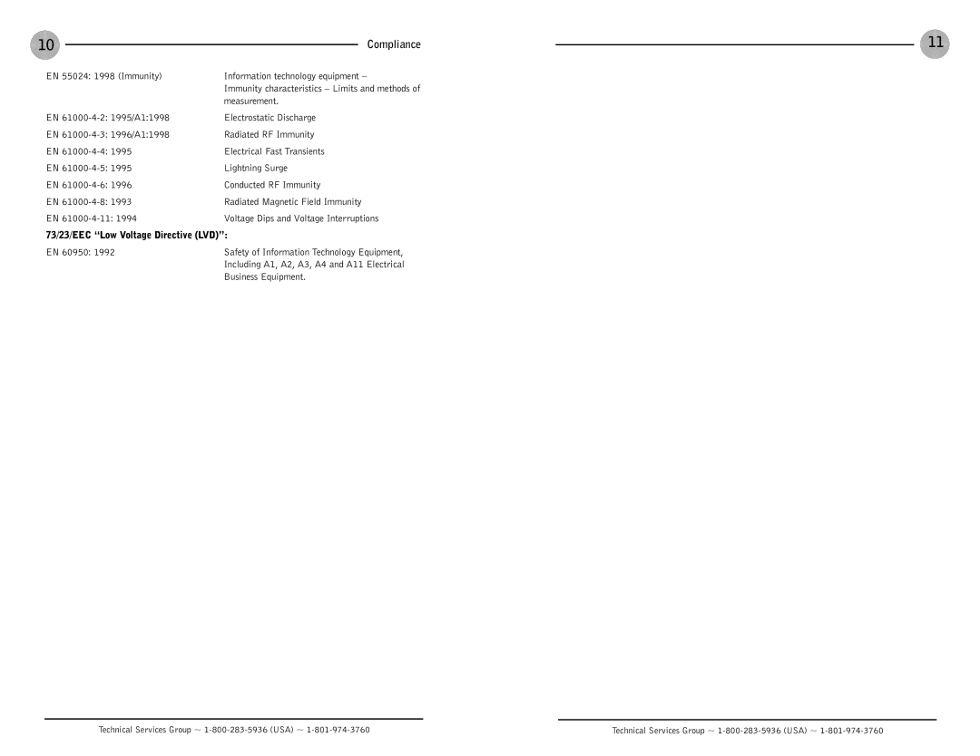 ClearOne comm AccuMic II operation manual 73/23/EEC Low Voltage Directive LVD 