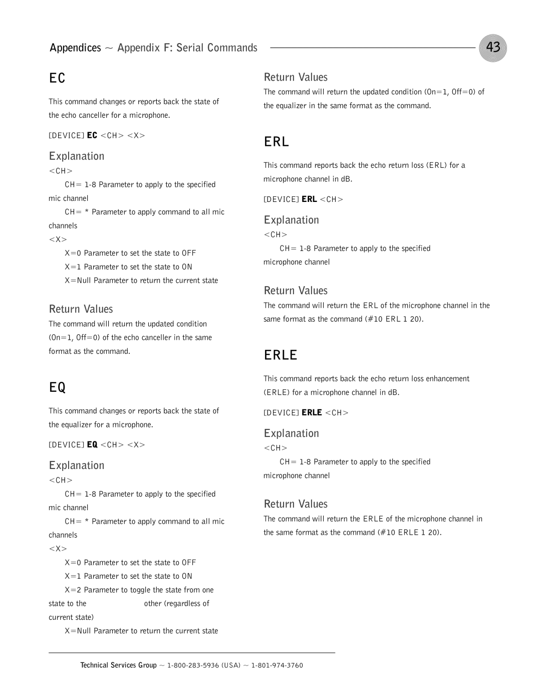 ClearOne comm AP800 operation manual Erle 