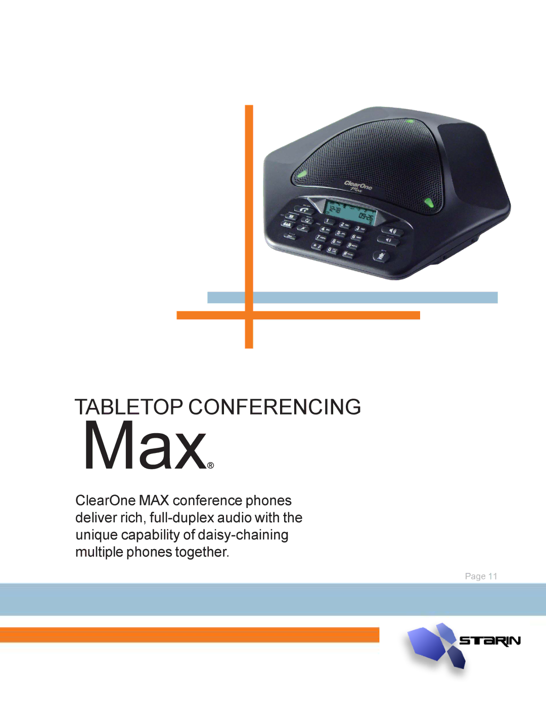 ClearOne comm Audio Conferencing manual Max, Tabletop Conferencing 