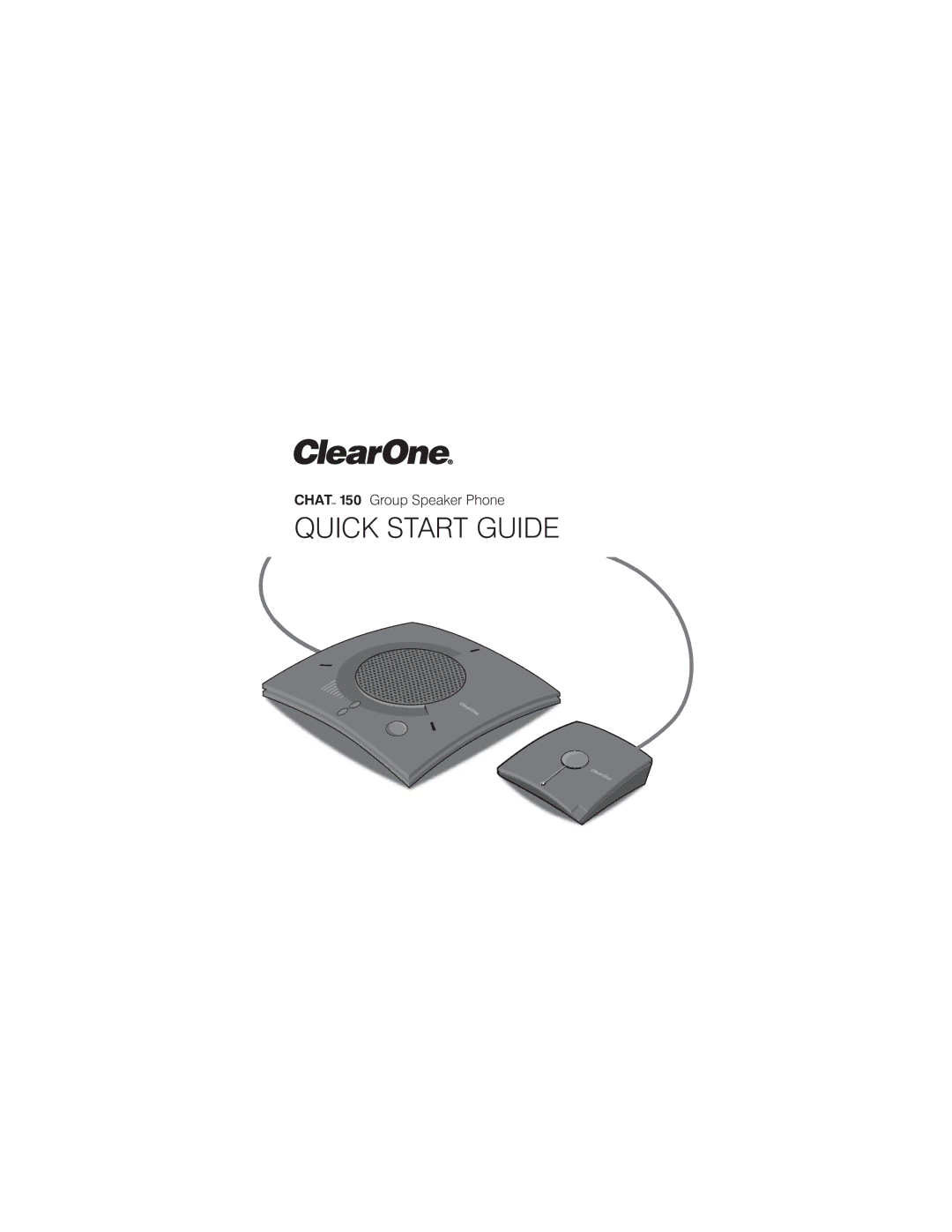 ClearOne comm CHATTM 150 quick start Quick Start Guide 