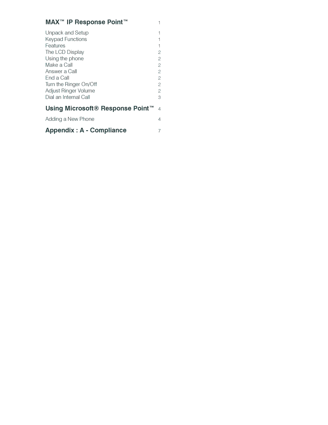 ClearOne comm MAXAttach IP user manual Using Microsoft Response Point 