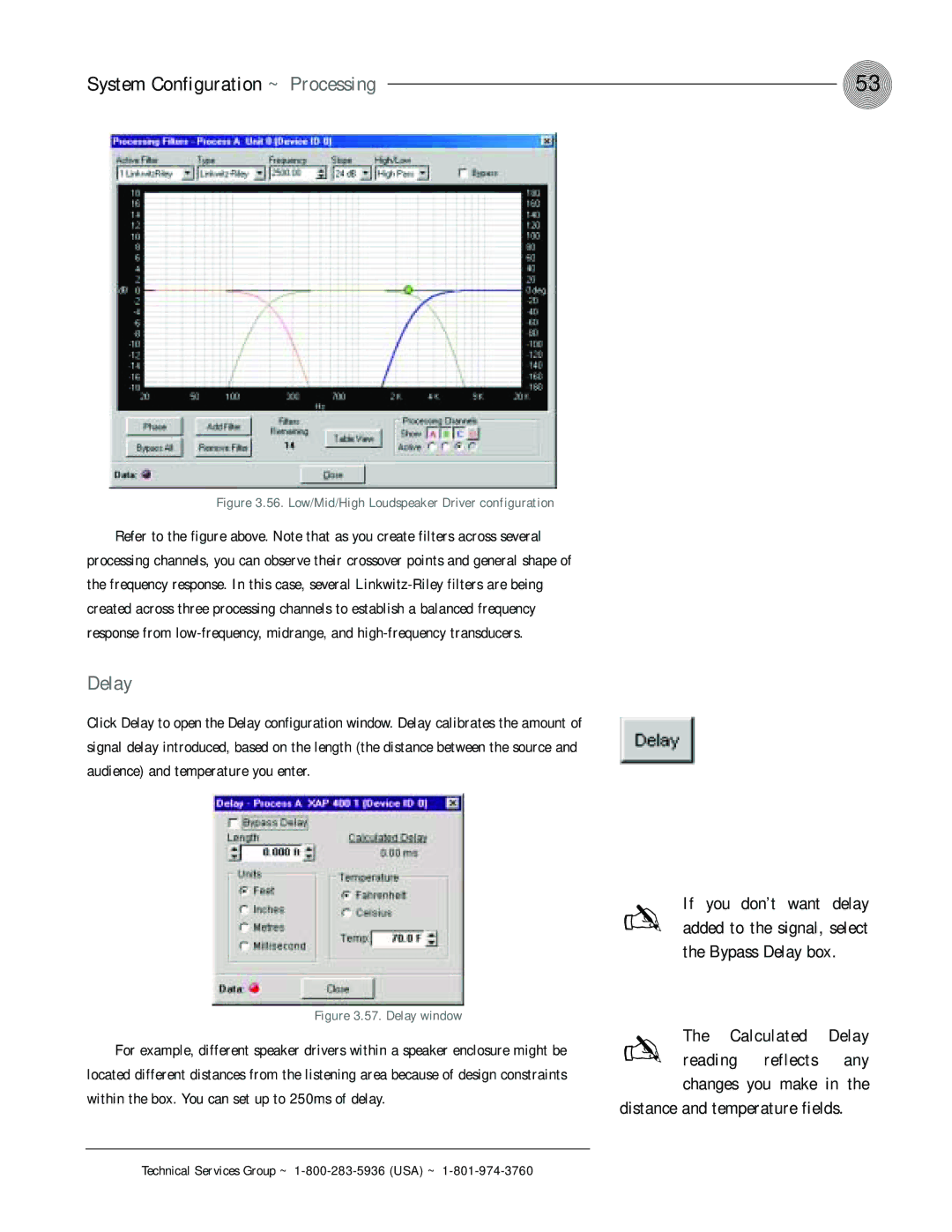 ClearOne comm XAP 400 operation manual Delay, Changes you make in the distance and temperature fields 