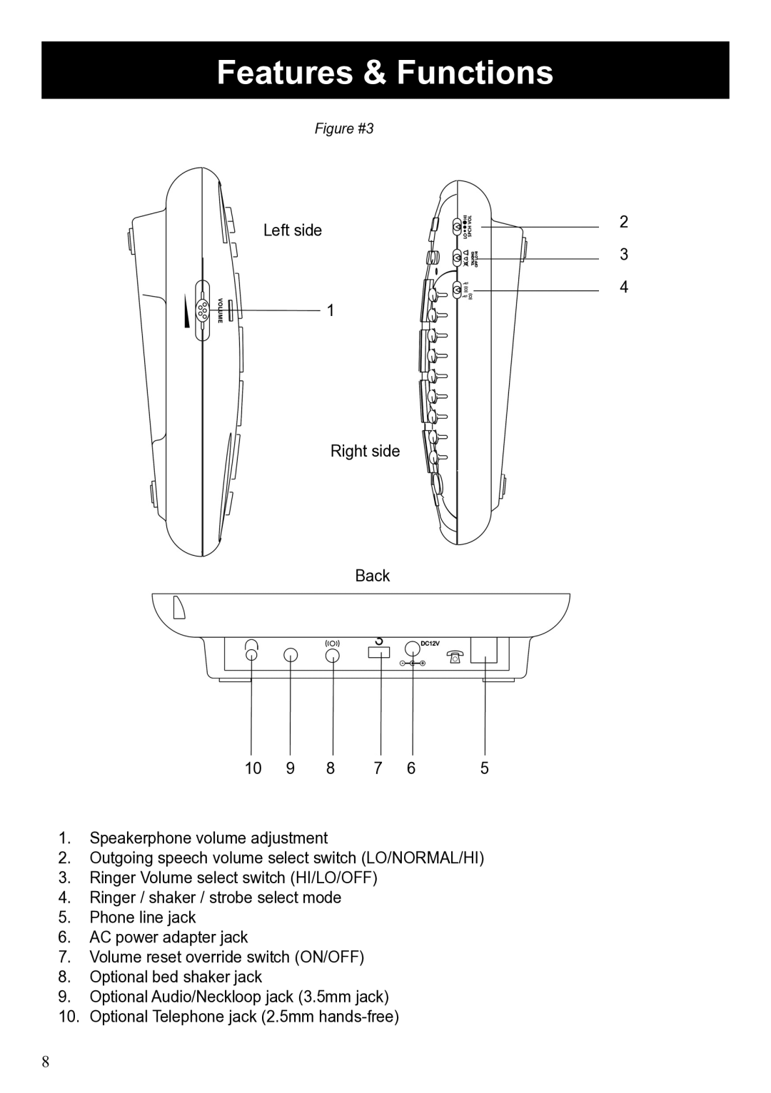 ClearSounds 40XLC user manual Figure #3 