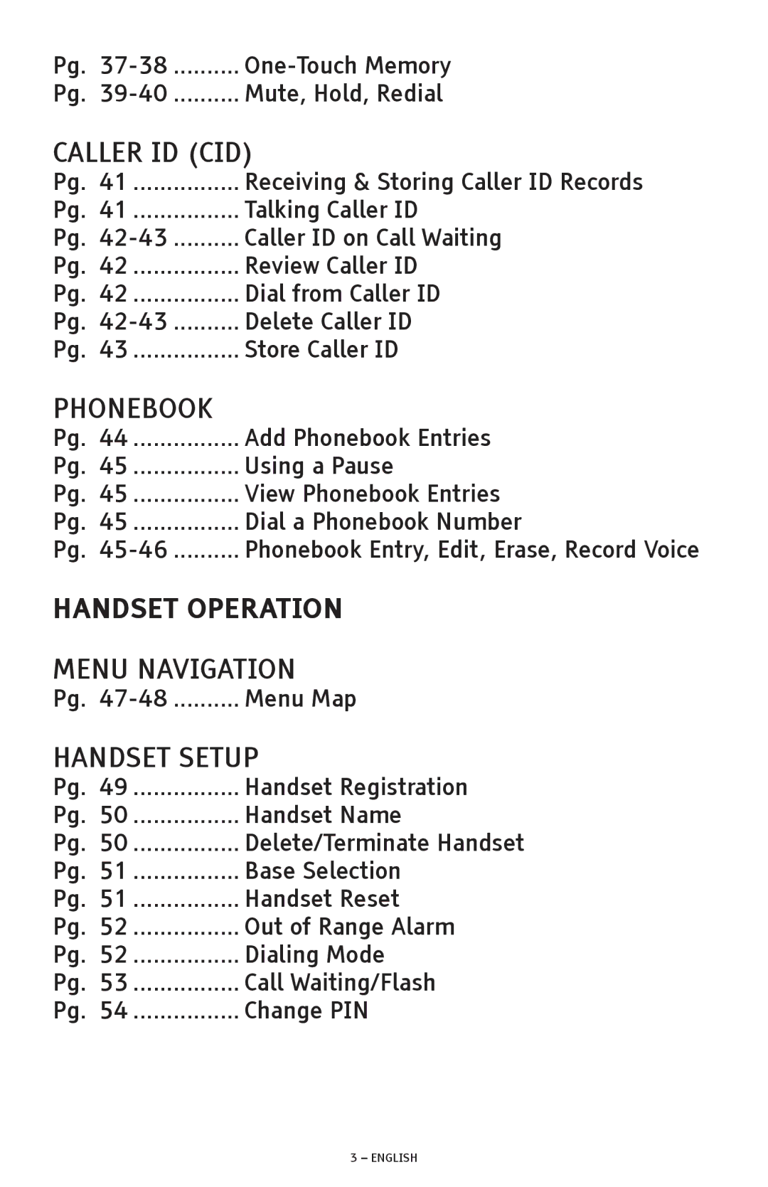 ClearSounds A1600 manual Handset Operation 