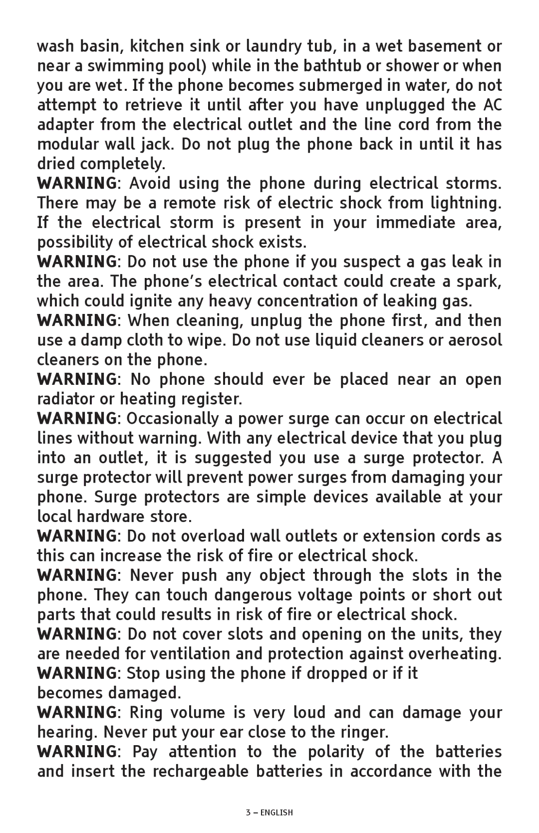 ClearSounds A1600E operating instructions English 