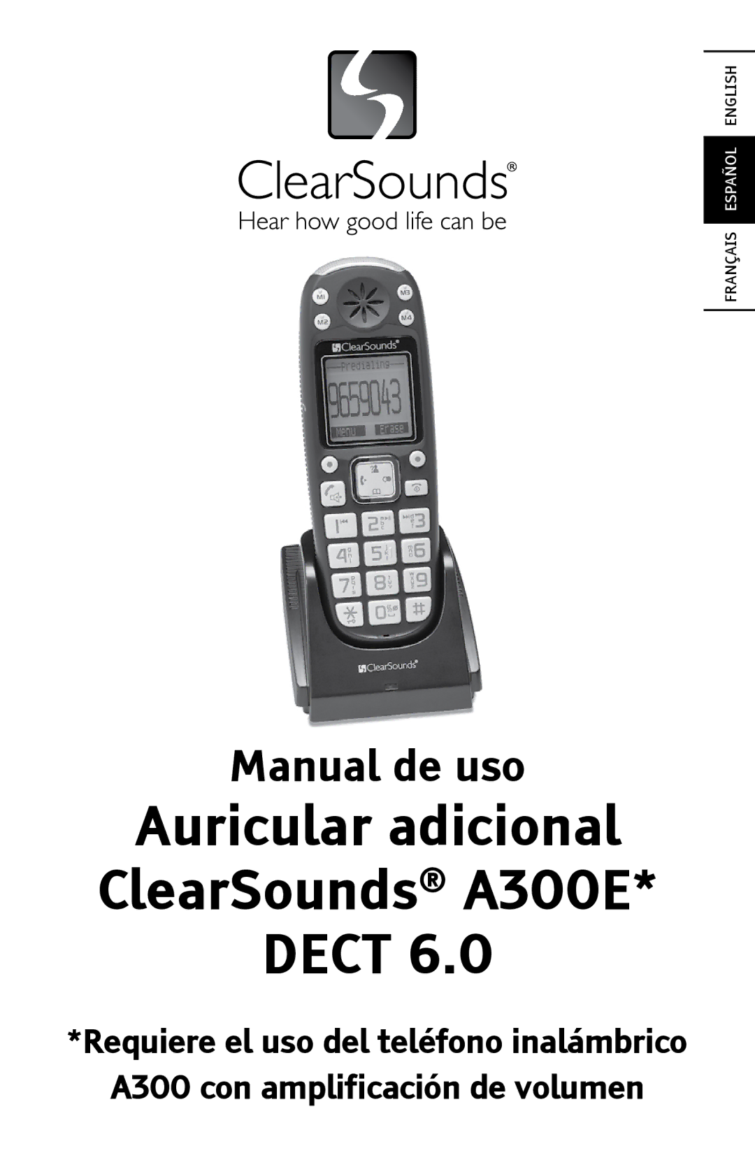 ClearSounds manual Auricular adicional ClearSounds A300E Dect 