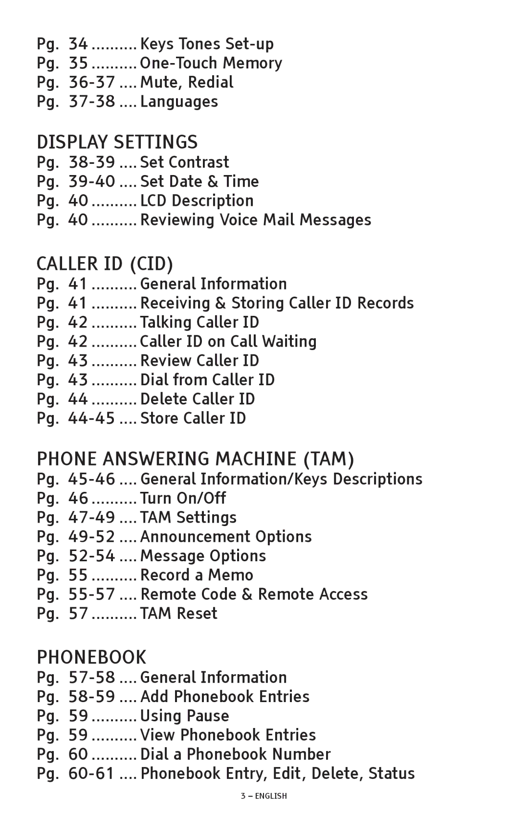 ClearSounds A600 manual Display Settings 