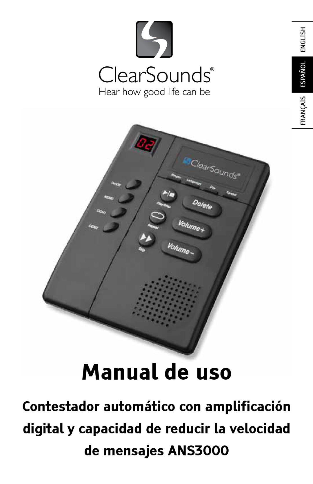 ClearSounds ANS3000 manual Manual de uso 