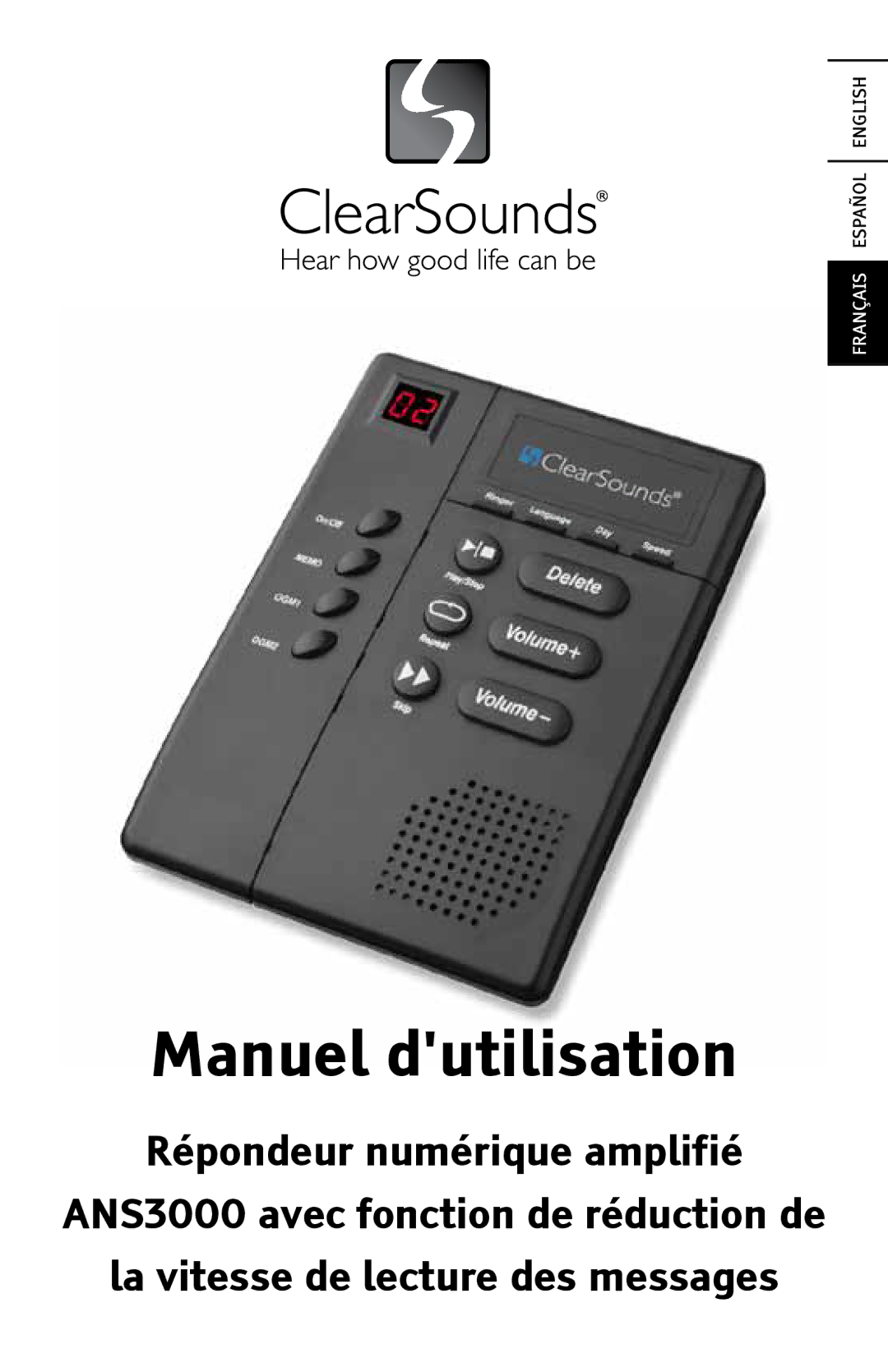 ClearSounds ANS3000 manual Manuel dutilisation 