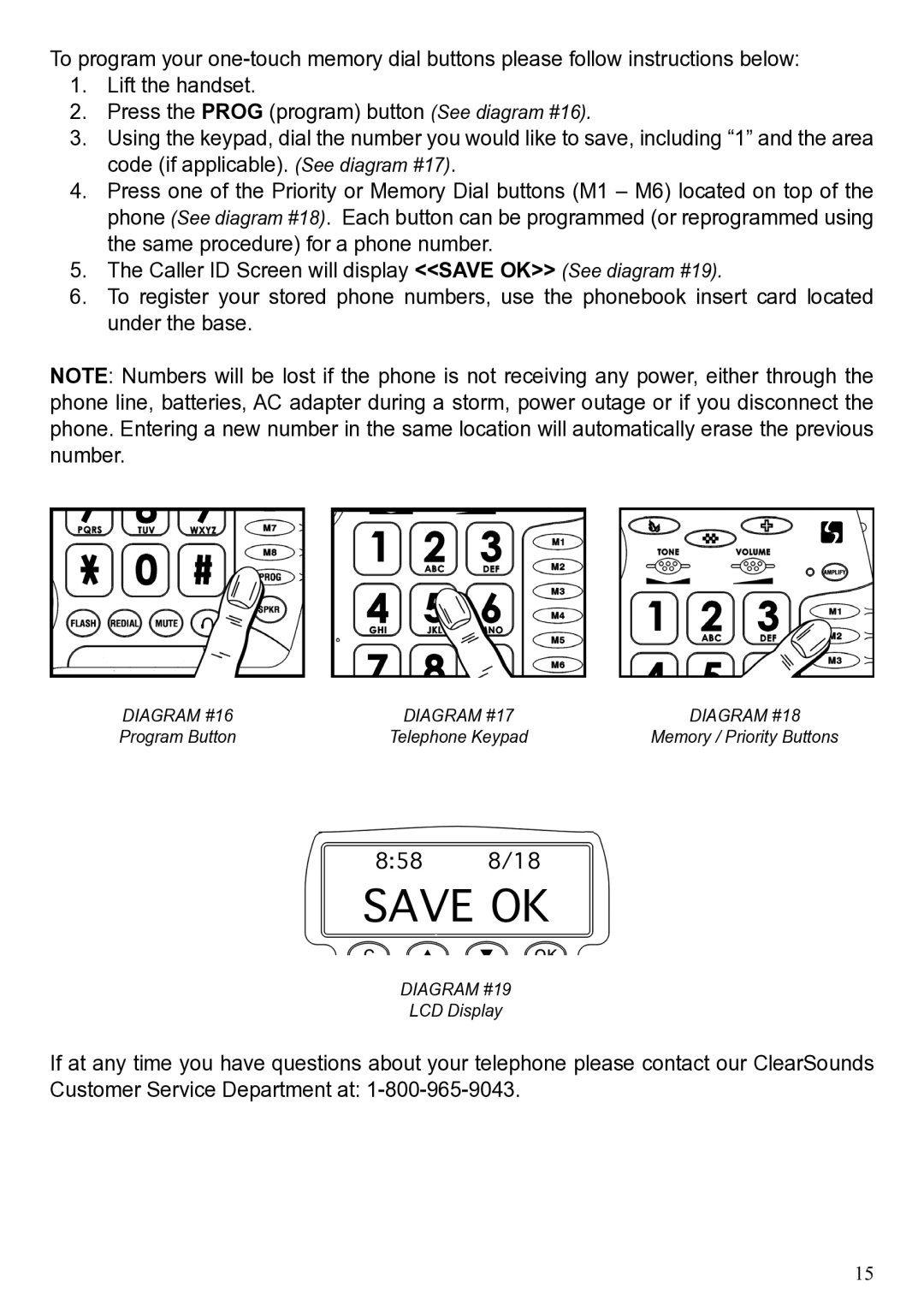 ClearSounds CL600 manual Diagram #19 