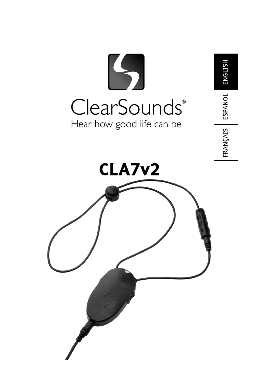 ClearSounds CLA7V2 manual CLA7v2, FRANÇAIS Español English 