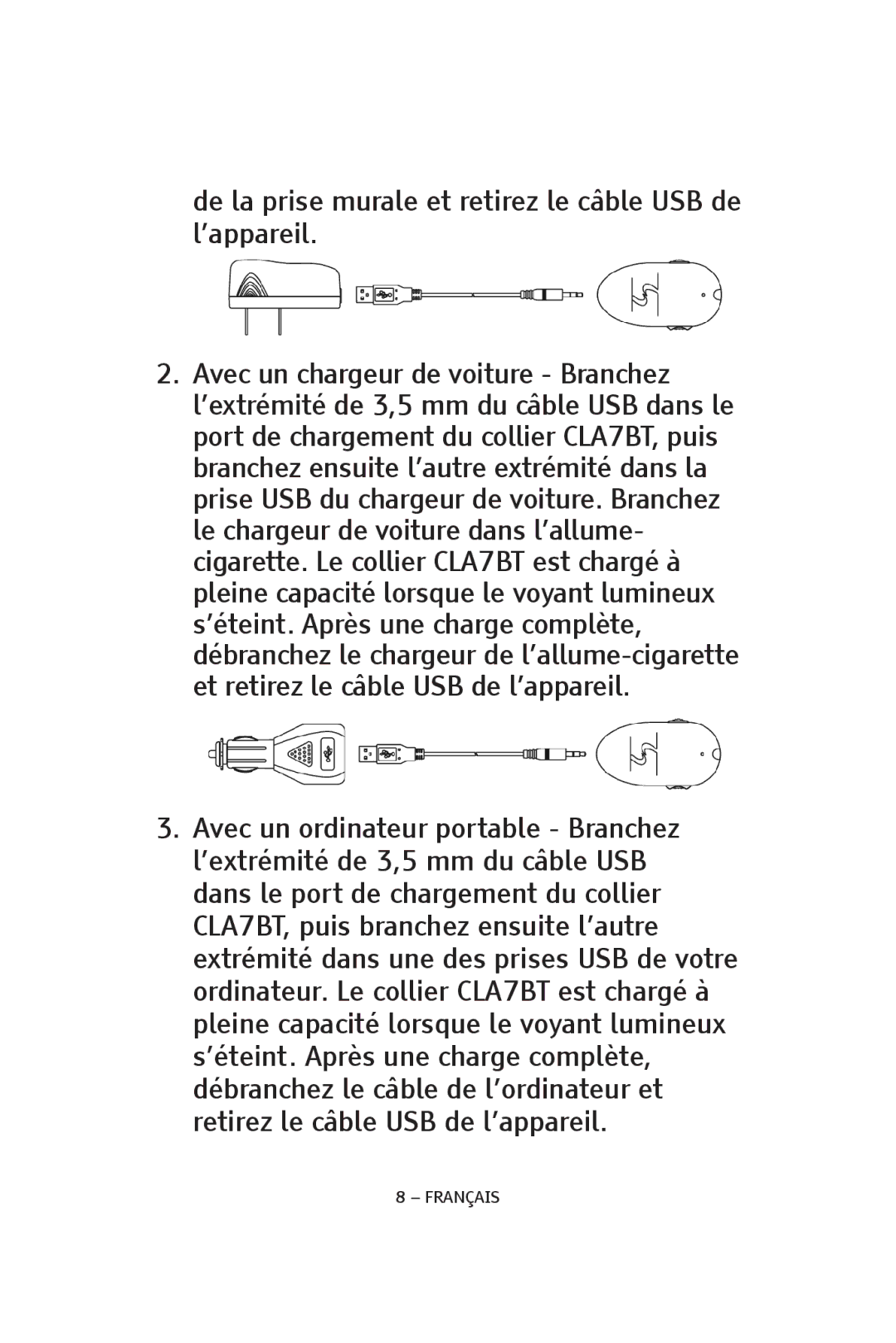 ClearSounds CS-CLA7BT, V808 manual Français 