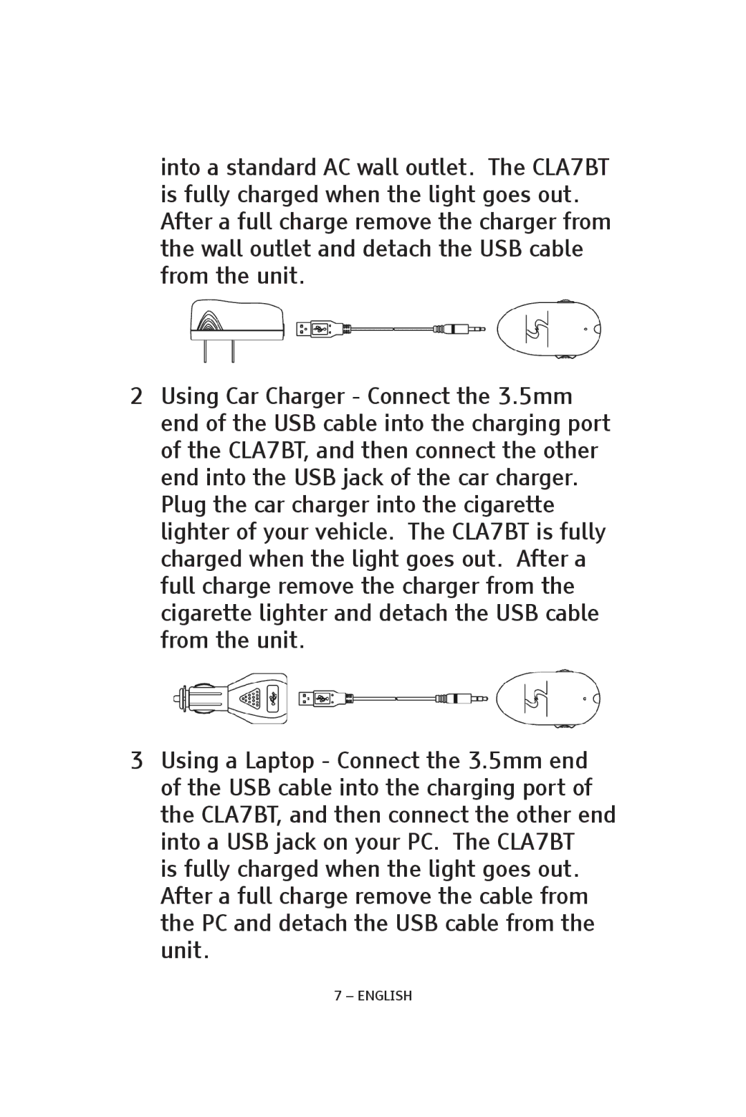 ClearSounds V808, CS-CLA7BT manual English 