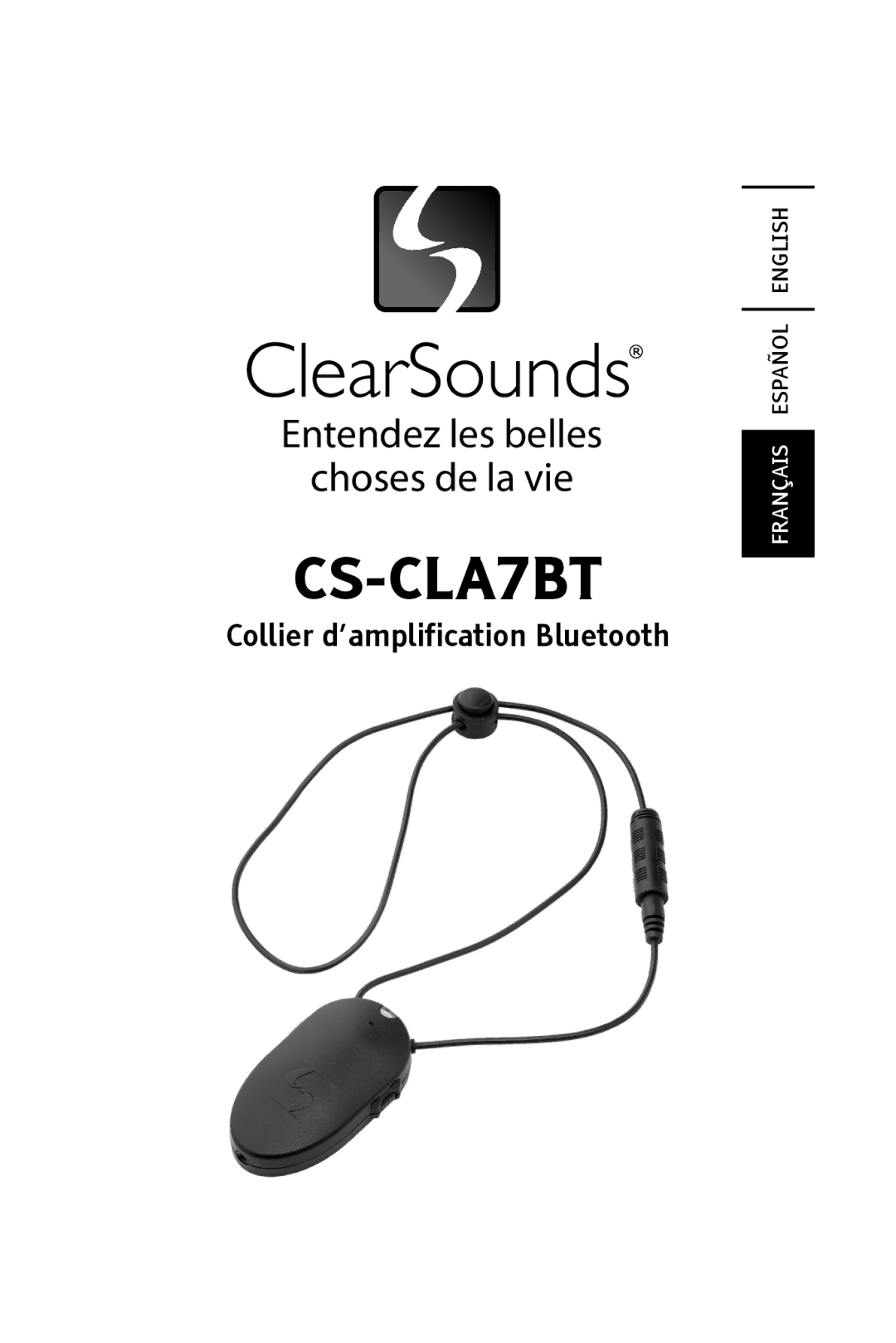 ClearSounds CS-CLA7BT manual Collier d’amplification Bluetooth 