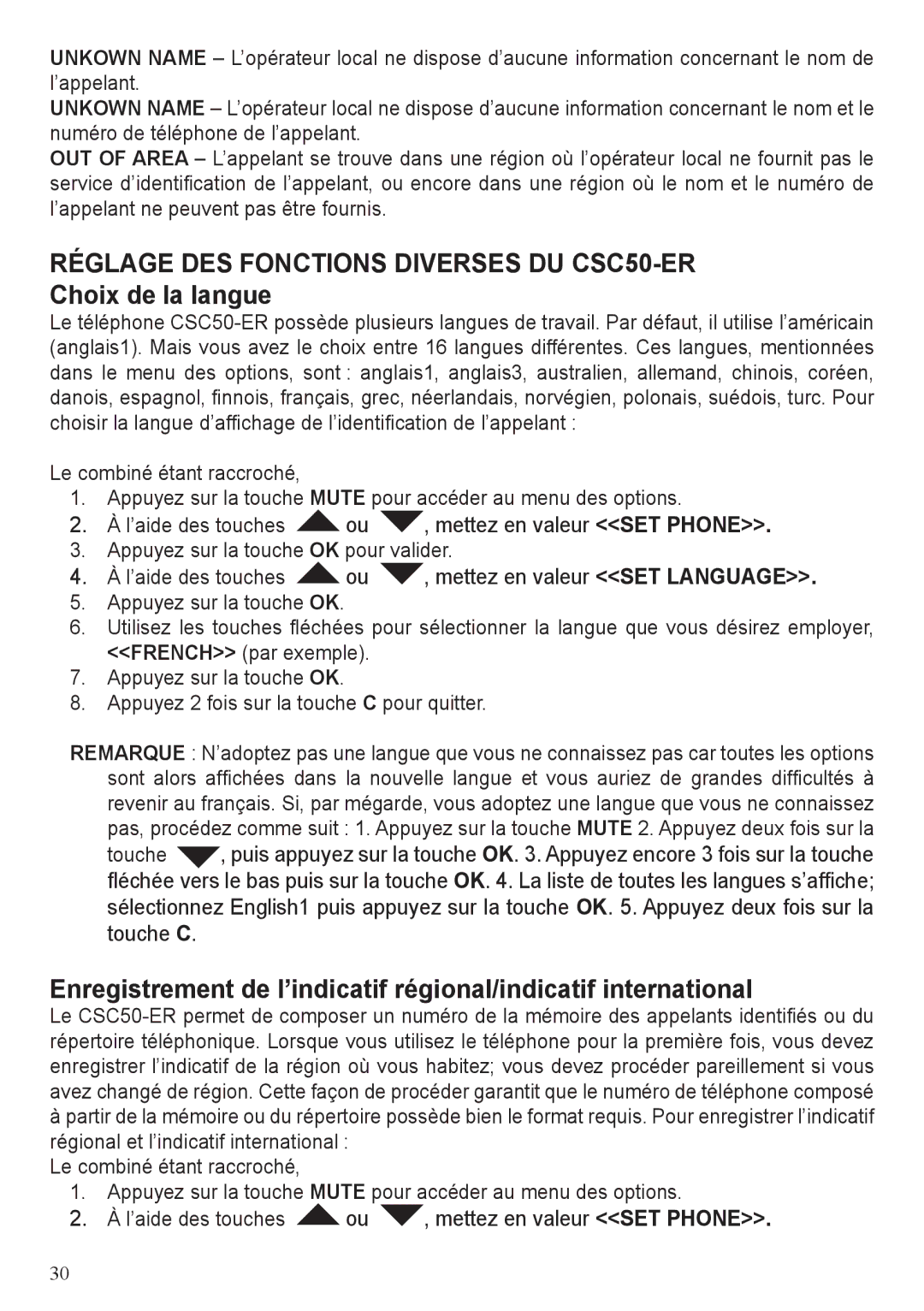 ClearSounds CSC50-ER manual 