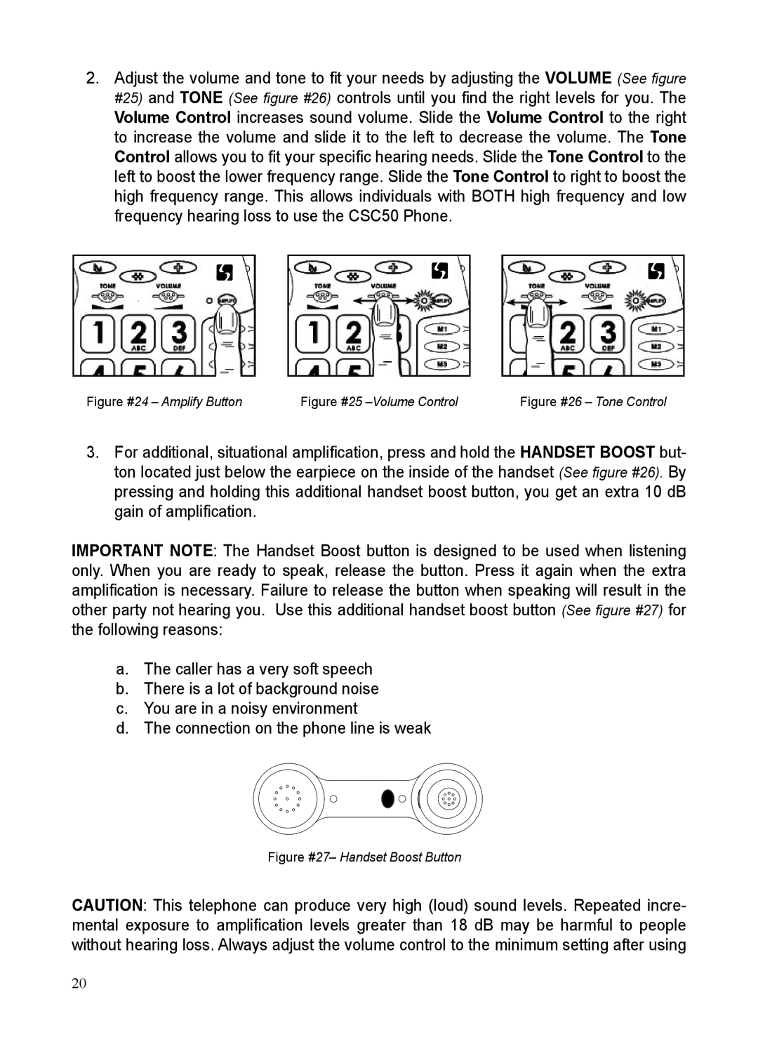 ClearSounds CSC50 user manual Figure #24 Amplify Button 