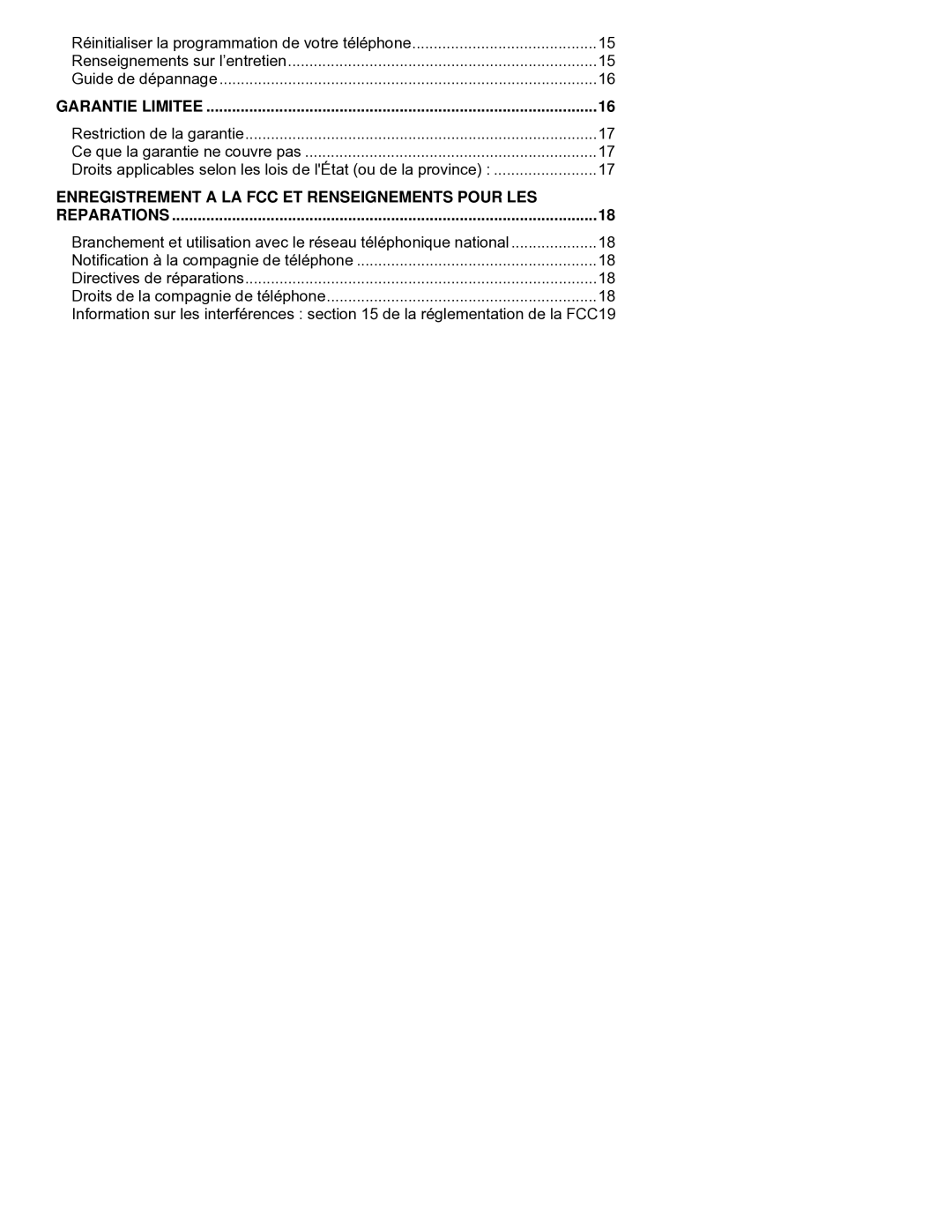 ClearSounds CST25 user manual Garantie Limitee, Reparations 