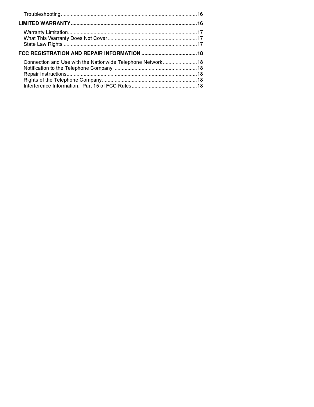 ClearSounds CST25 user manual Limited Warranty, FCC Registration and Repair Information 