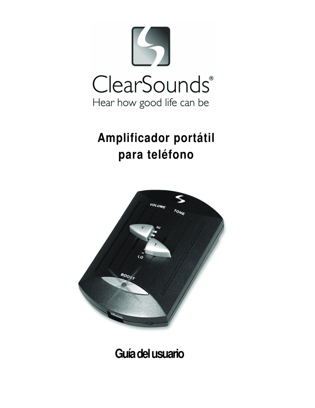 ClearSounds IL40 manual Amplificador portátil Para teléfono Guíadelusuario 