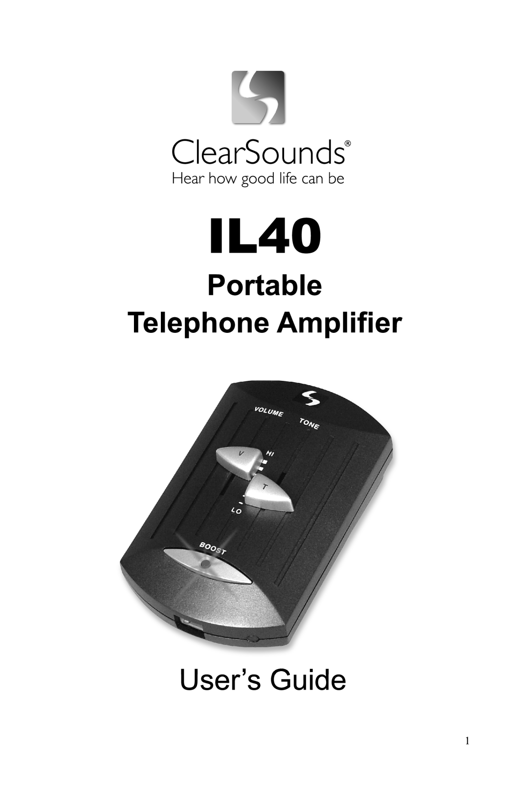 ClearSounds IL40 manual 