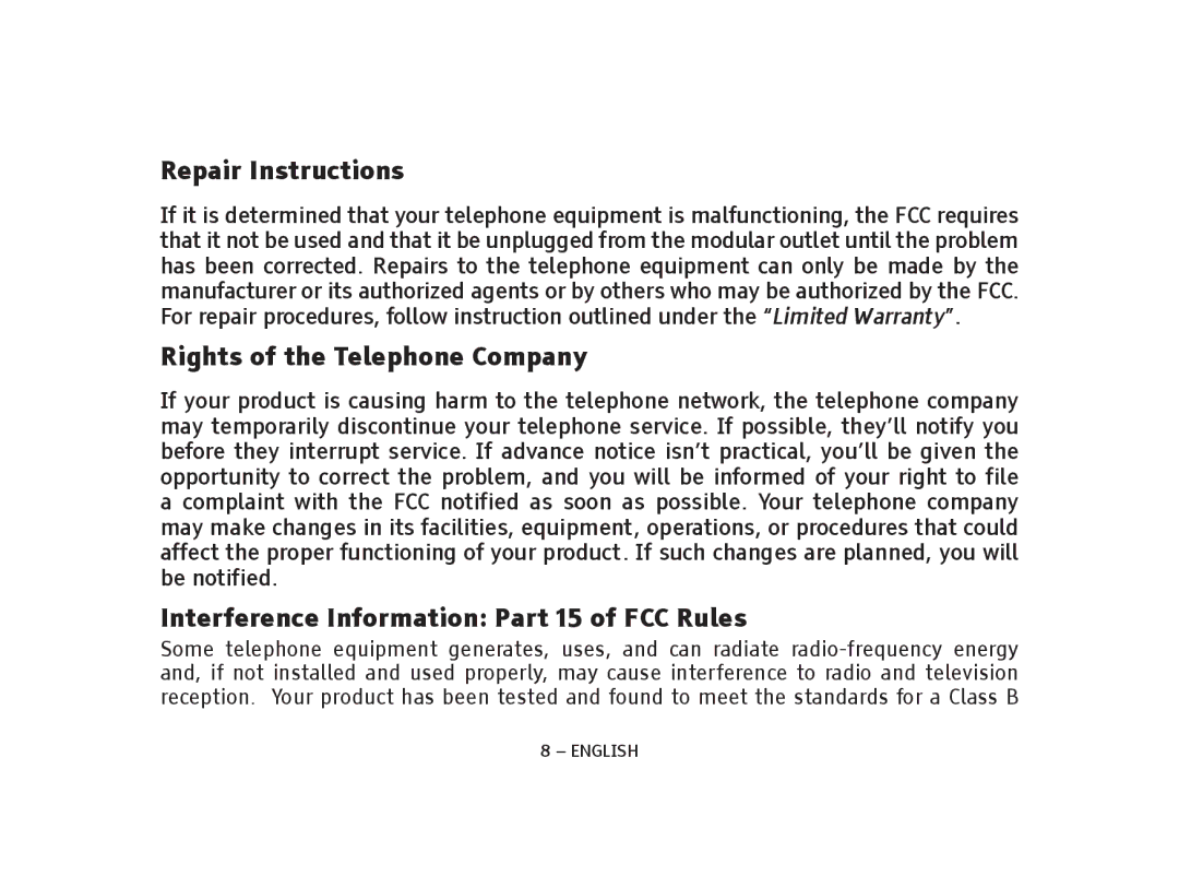 ClearSounds IL95, V508 manual Repair Instructions 