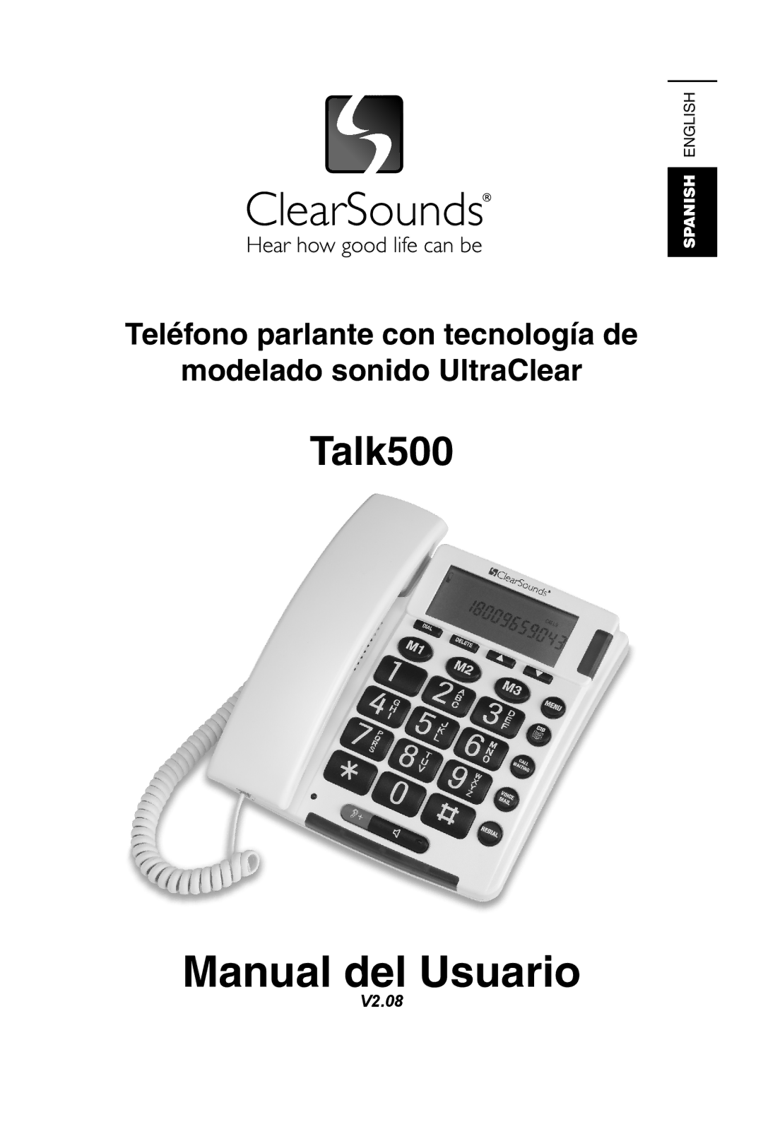 ClearSounds TALK500 manual Manual del usuario 