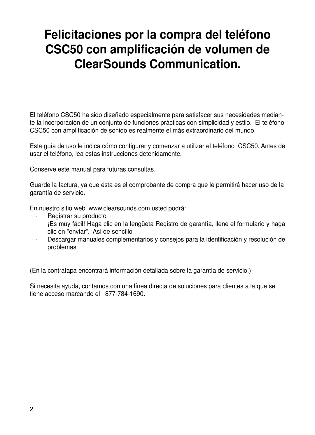 ClearSounds v407 user manual 