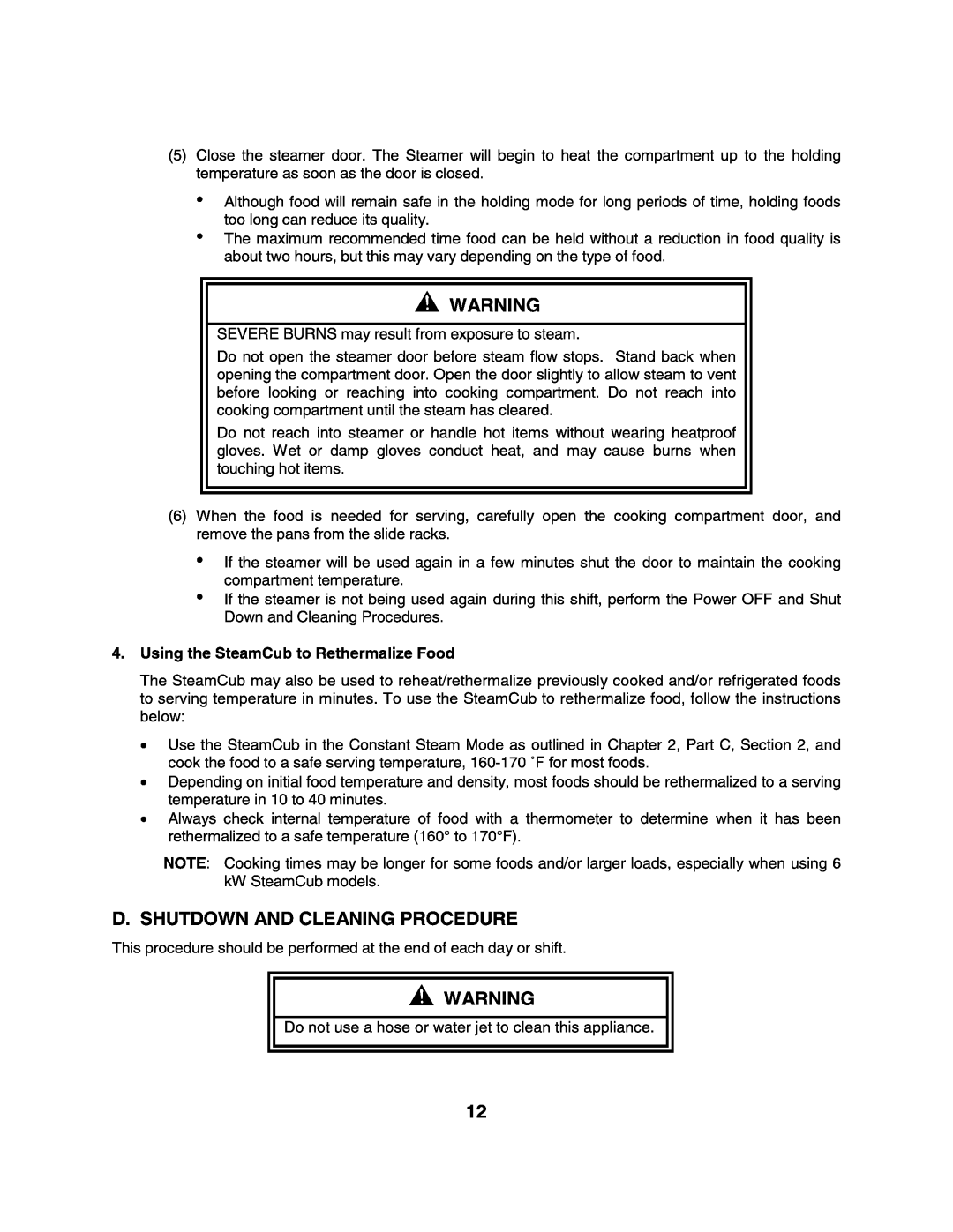 Cleveland Range 1SCE-OPM, 1SCEMCS manual 