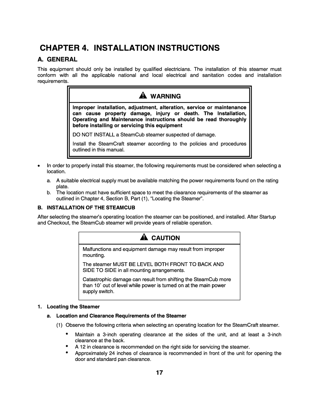 Cleveland Range 1SCEMCS, 1SCE-OPM manual 