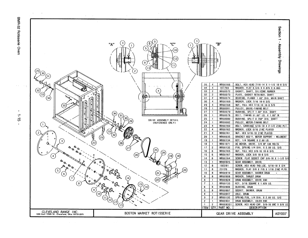 Cleveland Range BMR-32 manual 