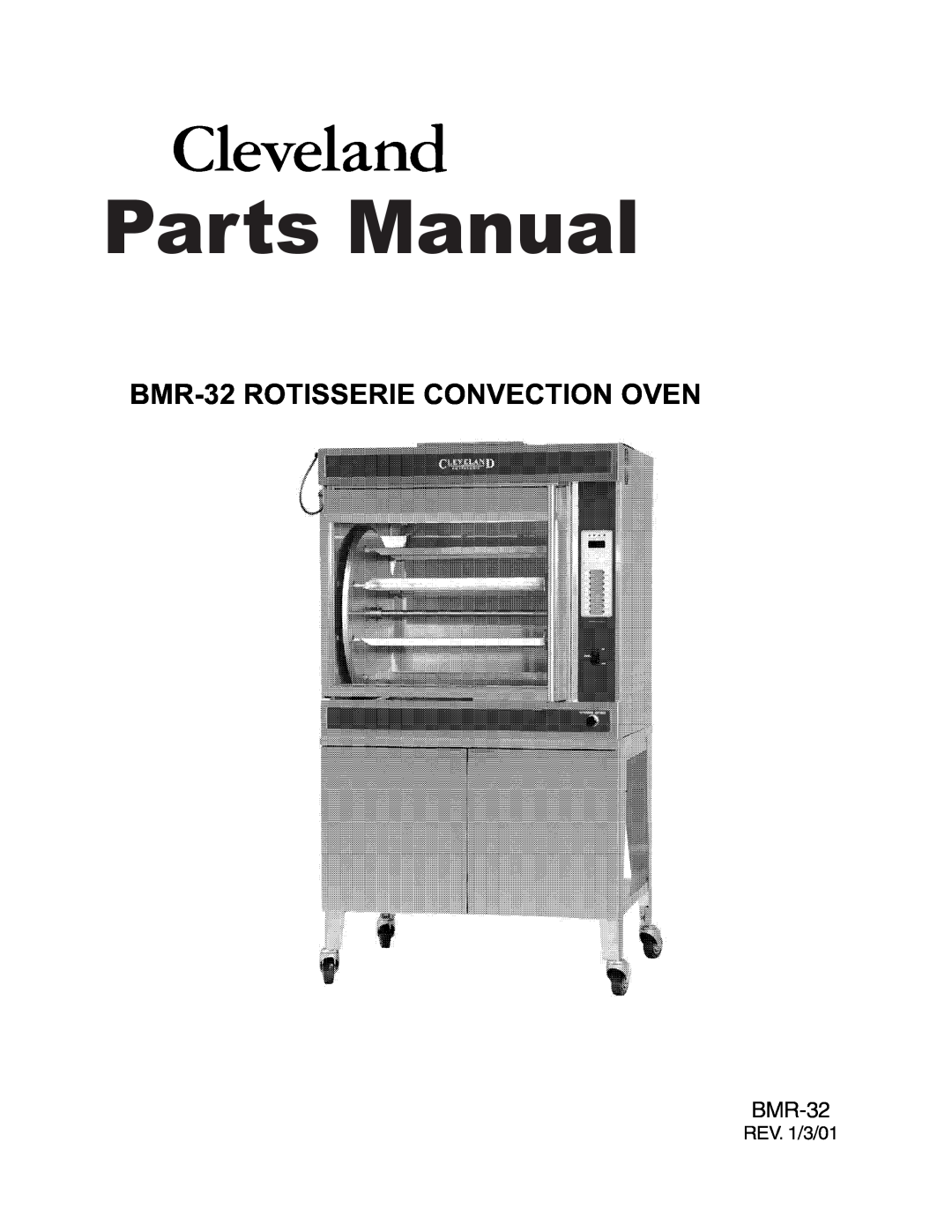 Cleveland Range BMR-32 manual Parts Manual 