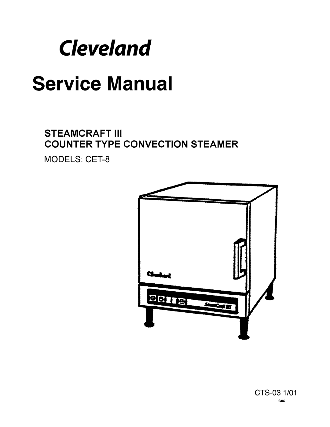 Cleveland Range CET-8 manual 